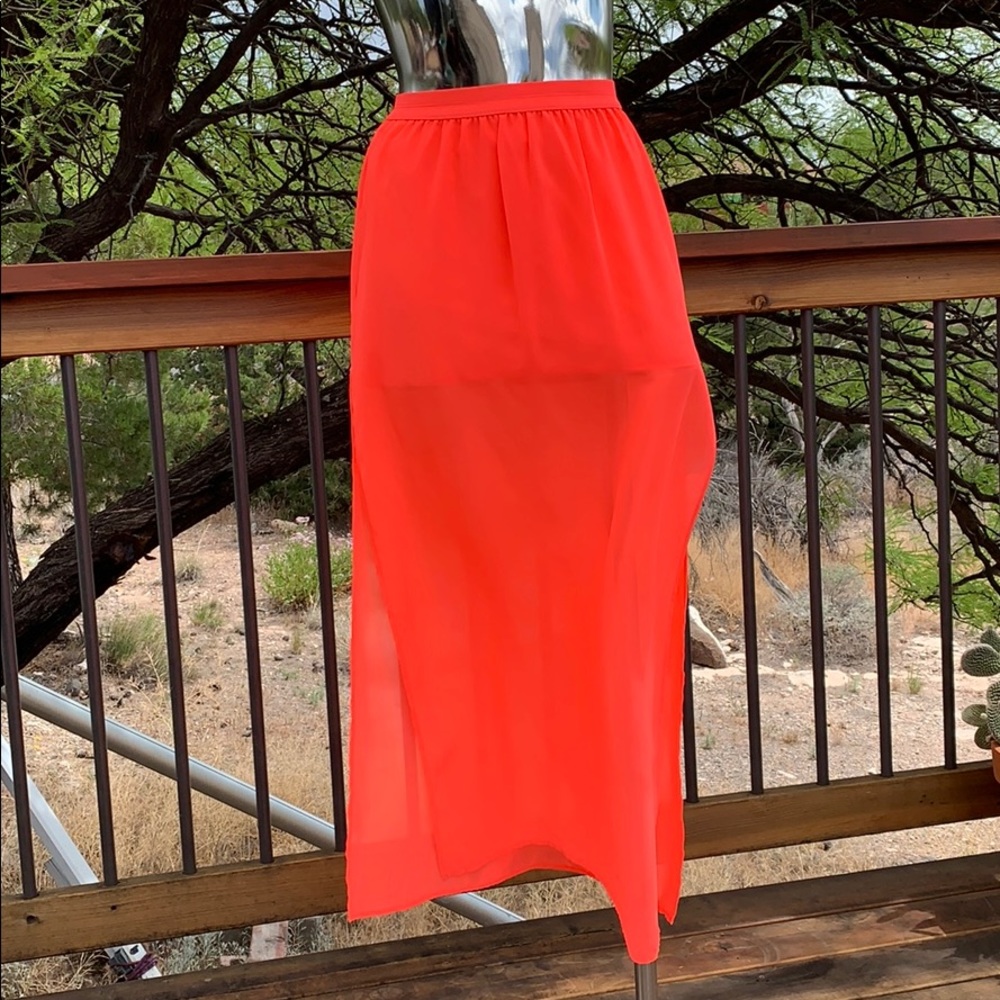 Hot peach beach skirt size 4
